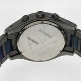 Armani Exchange Chronograph Blue Dial Grey Steel Strap Watch For Men - AX1166 Authentic Buy Shop Now