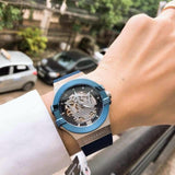 Maserati Potenza Skeleton Dial Quartz Blue Silicon Watch For Men - R8821108028 Authentic Buy Shop Now
