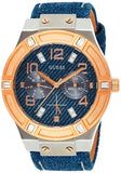 Guess Jet Setter Analog Blue Dial Blue Denim Strap Watch For Women - W0289L1 Authentic Buy Shop Now