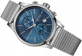 Hugo Boss Jet Blue Dial Silver Mesh Bracelet Watch for Men - 1513441 Authentic Buy Shop Now