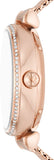 Emporio Armani Meccanico Automatic White Dial Rose Gold Mesh Strap Watch For Women - AR60063 Authentic Buy Shop Now