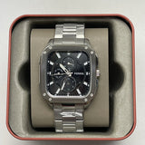 Fossil Inscription Multifunction Black Dial Silver Steel Strap Watch for Men - BQ2655 Authentic Buy Shop Now