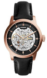 Fossil Townsman Automatic Skeleton Black Dial Black Leather Strap Watch for Men - ME3084 Authentic Buy Shop Now