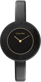 Calvin Klein Chic Black Dial Black Leather Strap Watch for Women - K7N23CB1 Authentic Buy Shop Now