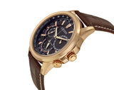 Citizen Eco Drive Calendrier Black Dial Brown Leather StrapWatch For Men - BU2023-12E Authentic Buy Shop Now