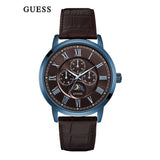 Guess Delancy Analog Brown Dial Brown Leather Strap Watch For Men - W0870G3 Authentic Buy Shop Now