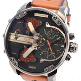 Diesel Mr Daddy 2.0 Chronograph Black Dial Brown Leather Strap Watch For Men - DZ7332 Authentic Buy Shop Now