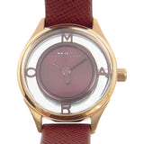 Marc Jacobs Tether Transparent Red Dial Red Leather Strap Watch for Women - MBM1377 Authentic Buy Shop Now