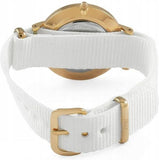 Daniel Wellington Classic Petite Dover White Dial White Nylon Strap Watch For Women - DW00100311 Authentic Buy Shop Now