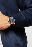 Hugo Boss Classic Jackson Blue Dial Brown Leather Strap Watch for Men - 1513458 Authentic Buy Shop Now
