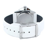 Calvin Klein Accent Silver Dial White Leather Strap Watch for Women - K2Y231K6 Authentic Buy Shop Now