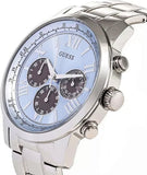Guess Horizon Chronograph Quartz Blue Dial Silver Steel Strap Watch for Men - W0379G6 Authentic Buy Shop Now