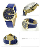 Marc Jacobs Fergus Blue Dial Blue Leather Strap Watch for Women - MBM8650 Authentic Buy Shop Now