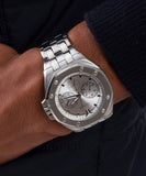 Guess Analog Quartz Silver Dial Silver Steel Strap Watch For Men - U0377G1 Authentic Buy Shop Now