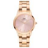 Daniel Wellington Iconic Link Unitone Rose Gold Dial Rose Gold Steel Strap Watch For Women - DW00100401 Authentic Buy Shop Now