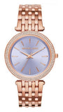 Michael Kors Darci Purple Dial Rose Gold Steel Strap Watch for Women - MK3400 Authentic Buy Shop Now