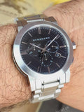 Burberry The City Black Dial Silver Steel Strap Watch for Men - BU9351 Authentic Buy Shop Now