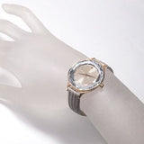 Swarovski Octea Nova Beige Dial Grey Leather Strap Watch for Women - 5649999 Authentic Buy Shop Now