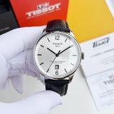 Tissot Chemin Des Tourelles Powermatic 80 Silver Dial Black Leather Strap Watch For Men - T099.407.16.037.00 Authentic Buy Shop Now