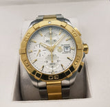 Tag Heuer Aquaracer Caliber 16 Automatic White Dial Two Tone Steel Strap Watch for Men - CAY2121.BB0923 Authentic Buy Shop Now