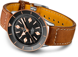 Breitling Superocean Heritage '57 Black Dial Brown Leather Strap Watch for Men - U10370121B1X1 Authentic Buy Shop Now