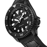 Seiko 5 Sport Automatic Black Dial Black Silicone Strap Watch For Men - SRPD65K3 Authentic Buy Shop Now