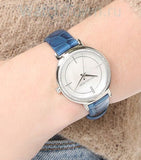 Michael Kors Cinthia Mother of Pearl Dial Blue Leather Strap Watch for Women - MK2661 Authentic Buy Shop Now