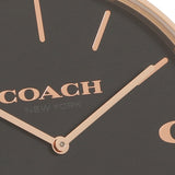 Coach Charles Black Dial Rose Gold Mesh Bracelet Watch for Men - 14602552 Authentic Buy Shop Now