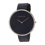 Calvin Klein Full Moon Black Dial Black Leather Strap Watch for Women - K8Y236C1 Authentic Buy Shop Now