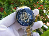 Fossil Grant Sport Automatic Skeleton Blue Dial Two Tone Steel Strap Watch for Men - ME3141 Authentic Buy Shop Now