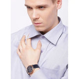 Guess Analog Blue Dial Blue Leather Strap Watch For Men - W0496G4 Authentic Buy Shop Now