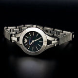 Emporio Armani Classic Quartz Black Dial Silver Steel Strap Watch For Women - AR7328 Authentic Buy Shop Now