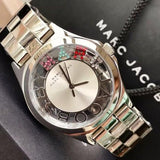Marc Jacobs Henry Skeleton Silver Dial Silver Steel Strap Watch for Women - MBM3262 Authentic Buy Shop Now