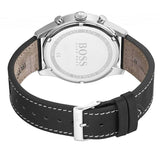 Hugo Boss Pioneer Chronograph Black Dial Black Leather Strap Watch For Men - 1513708 Authentic Buy Shop Now