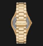Michael Kors Lennox Three Hand Crystals White Dial Gold Steel Strap Watch For Women - MK6991 Authentic Buy Shop Now