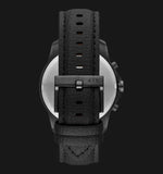 Armani Exchange Banks Chronograph Black Dial Black Leather Strap Watch For Men - AX1724 Authentic Buy Shop Now