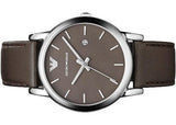 Emporio Armani Classic Quartz Brown Dial Brown Leather Strap Watch For Men - AR1729 Authentic Buy Shop Now