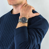 Fossil Goodwin Chrono Analog Black Dial Grey Steel Strap Watch for Men - FS5518 Authentic Buy Shop Now