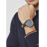 Tommy Hilfiger Gavin Blue Dial Blue Leather Strap Watch for Men - 1791468 Authentic Buy Shop Now