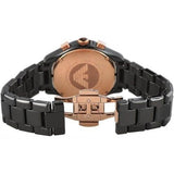 Emporio Armani Chronograph Black Ceramic Stainless Steel Dial Watch For Women - AR1411 Authentic Buy Shop Now