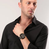Maserati Traguardo Chronograph Black Dial Black Leather Strap Watch For Men - R8871612033 Authentic Buy Shop Now