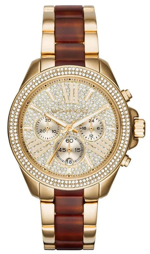 Michael Kors Wren Gold Dial Two Tone Steel Strap Watch for Women - MK6294 Authentic Buy Shop Now