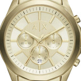 Armani Exchange Drexler Chronograph Gold Dial Gold Steel Strap Watch For Men - AX2602 Authentic Buy Shop Now