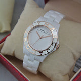 Marc Jacobs Blade White Dial White Ceramic Strap Watch for Women - MBM9502 Authentic Buy Shop Now