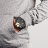 Diesel Mega Chief Chronograph Black Dial Black Steel Strap Watch For Men - DZ4338 Authentic Buy Shop Now
