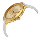 Michael Kors Slim Runway Quartz Gold Dial White Leather Strap Watch For Women - MK2389 Authentic Buy Shop Now