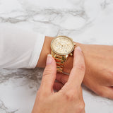 Michael Kors Ritz Gold Dial Gold Steel Strap Watch for Women - MK6356 Authentic Buy Shop Now