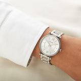 Fossil Carlie Silver Dial Silver Steel Strap Watch for Women - ES4341 Authentic Buy Shop Now