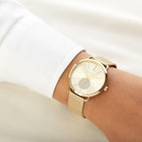 Michael Kors Portia Gold Dial Gold Mesh Bracelet Watch for Women - MK3844 Authentic Buy Shop Now