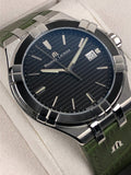Maurice Lacroix Aikon Quartz Black Dial Green Crocodile Leather Strap Watch for Men - AI1008-PVB21-330-1 Authentic Buy Shop Now